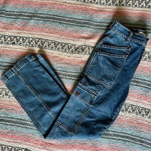 madewell • 90s straight cargo jean utility dark wash 25